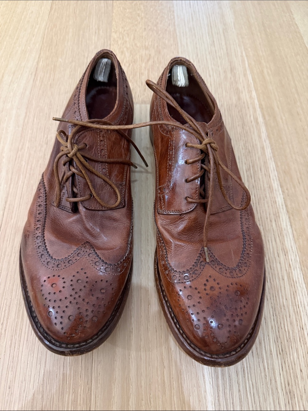 Officine Creative Brown Leather Brogue Oxfords